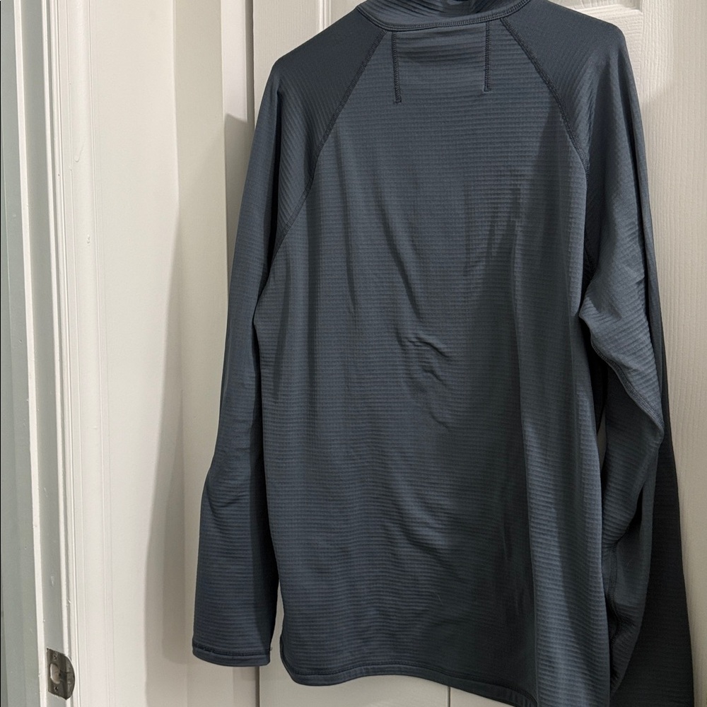 5.11 Tactical Large Blue Steel Gray Quarter Zip Long Sleeve Pullover Top - Picture 4 of 4